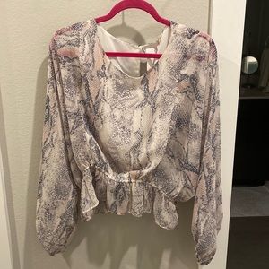 Snakeskin blouse, never worn